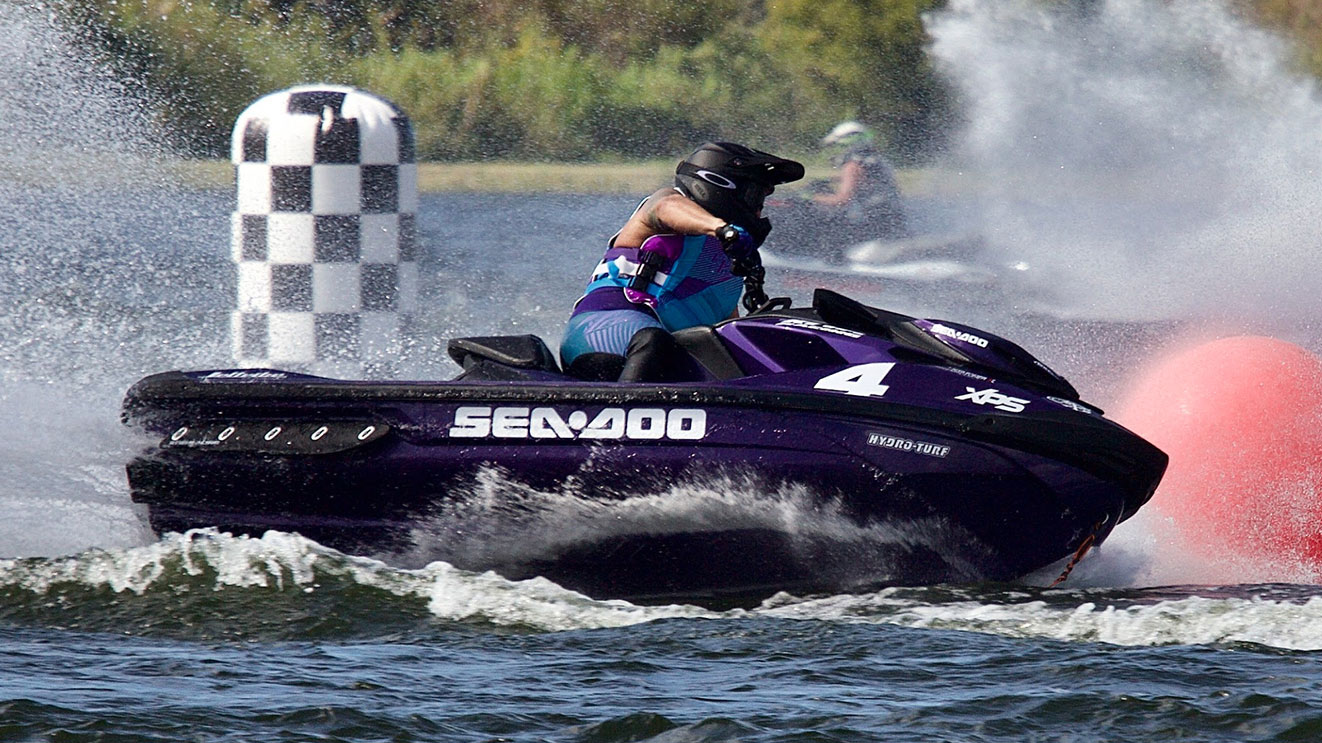 Sea-Doo Ambassador Erminio Inatosca driving the RXP-X at Pro Watercross World Championships