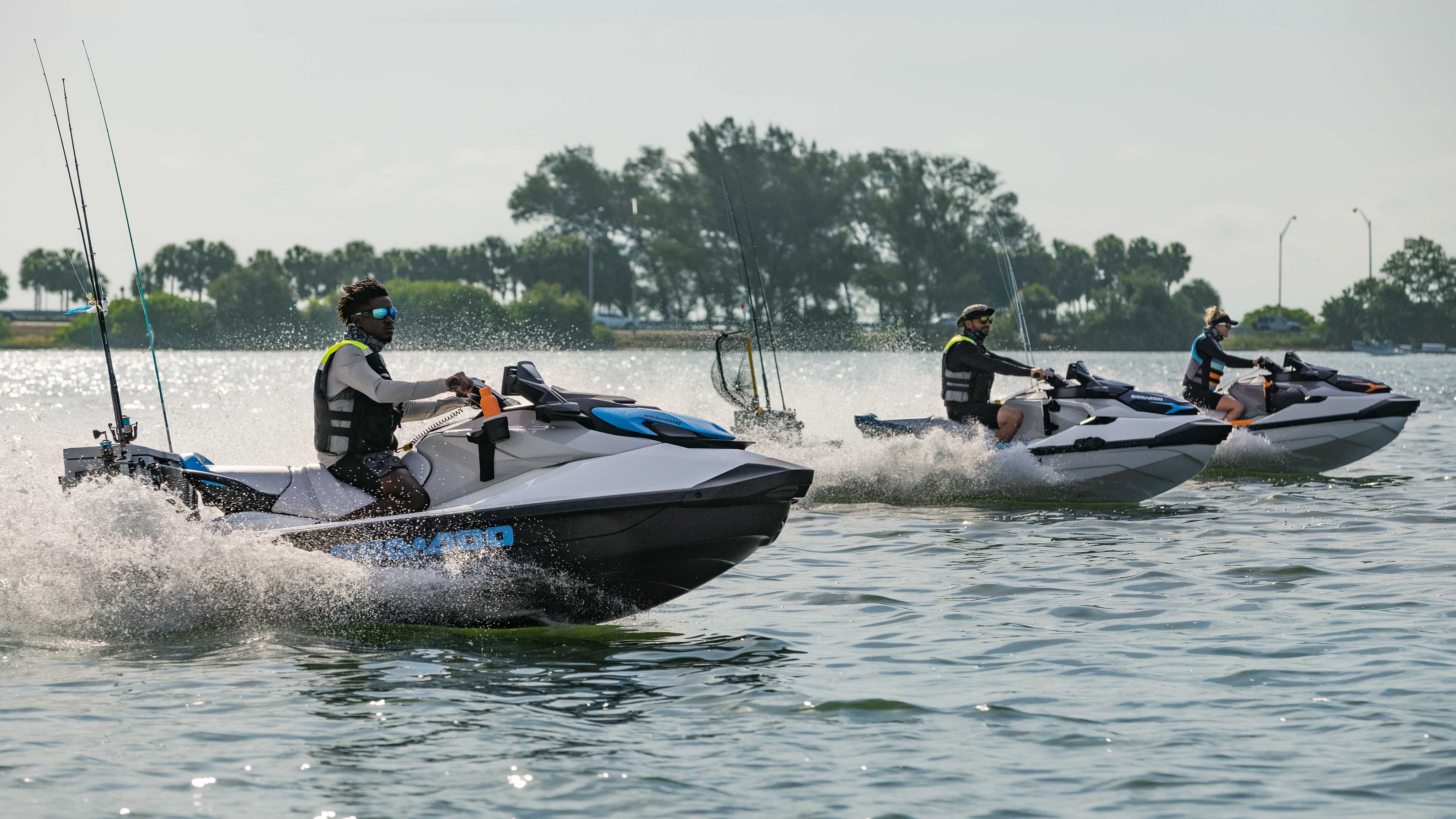 Group of riders on their 2022 Sea-Doo FishPro