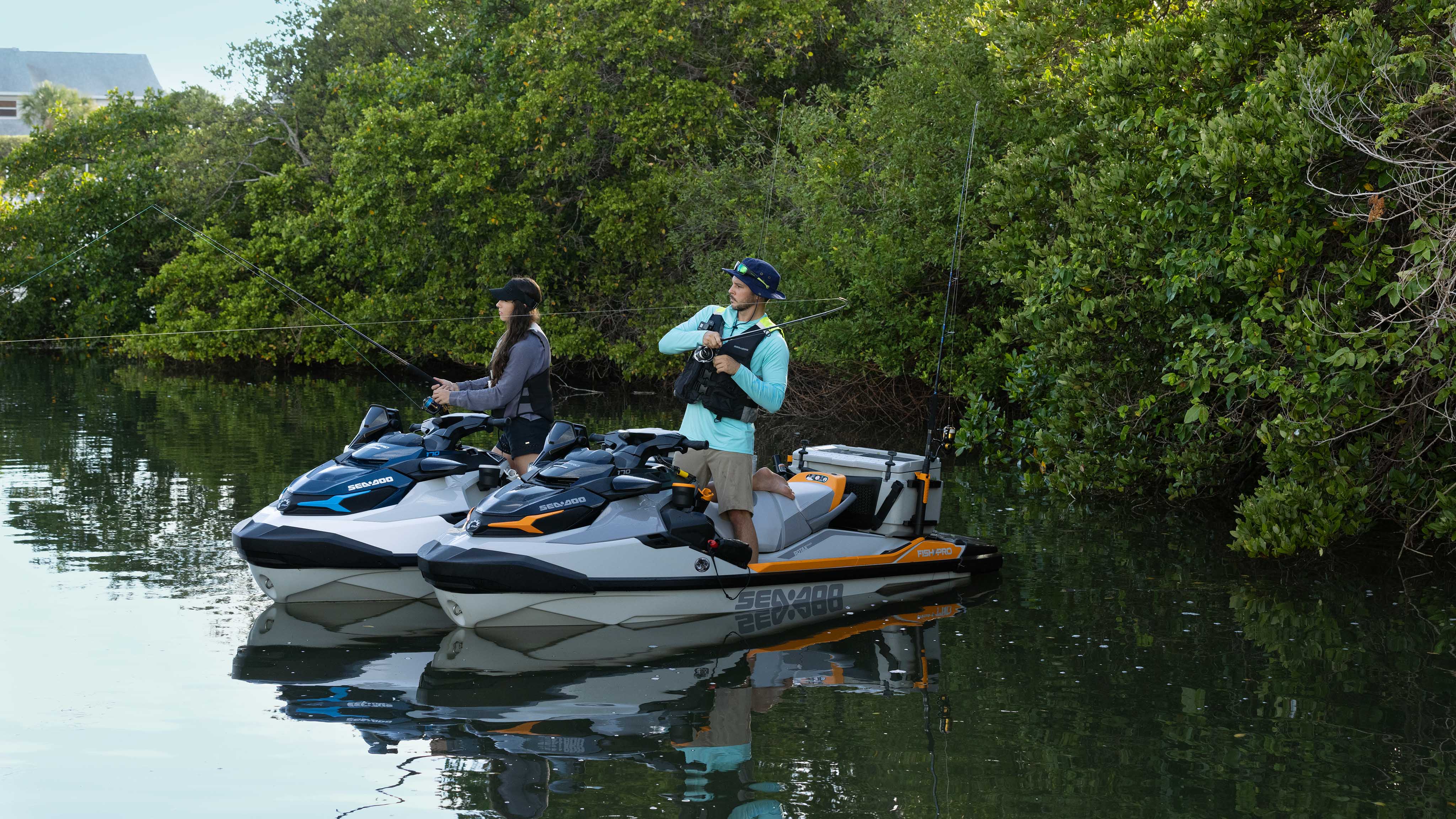 Fishing moment with 2 new Sea-Doo FishPro Trophy