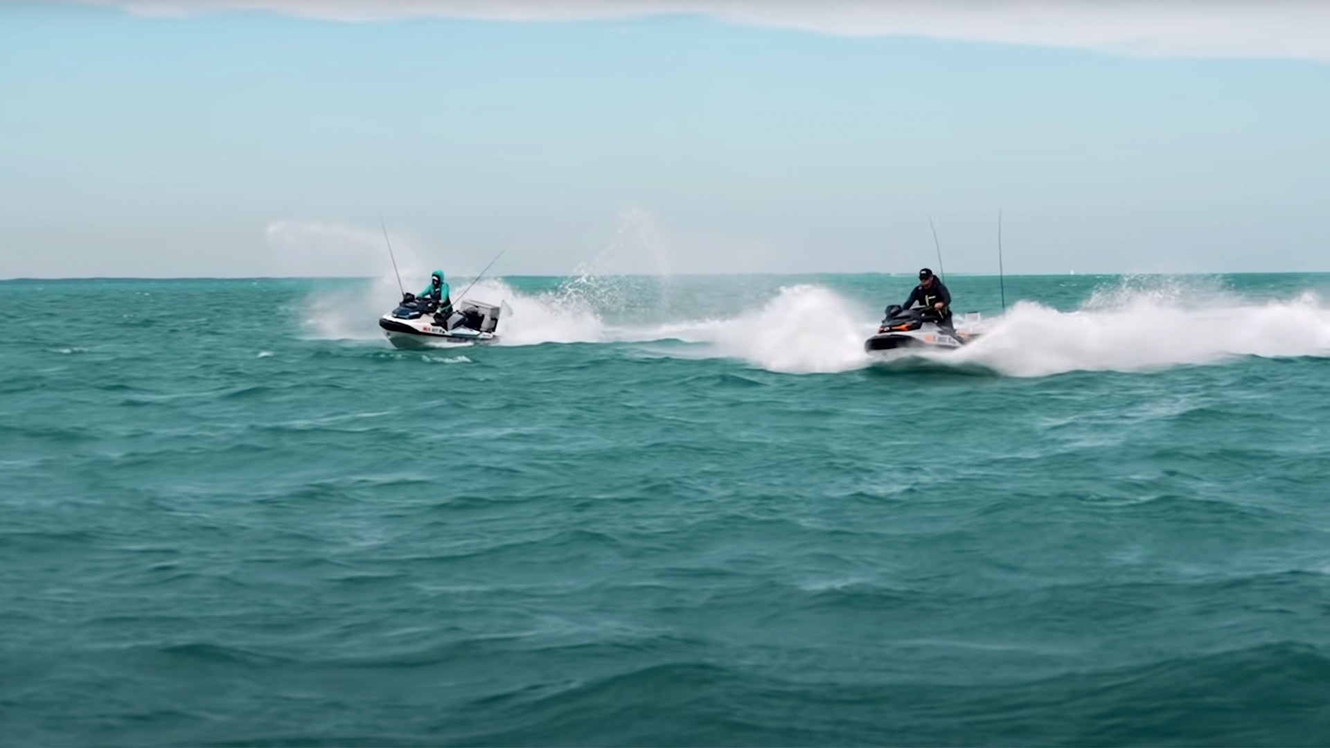Clay and Stephanie Cowart riding on their Sea-Doo FishPro