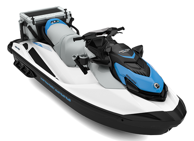 2022 Sea-Doo Fish Pro Scout 130 without sound system - White / Gulfstream Blue