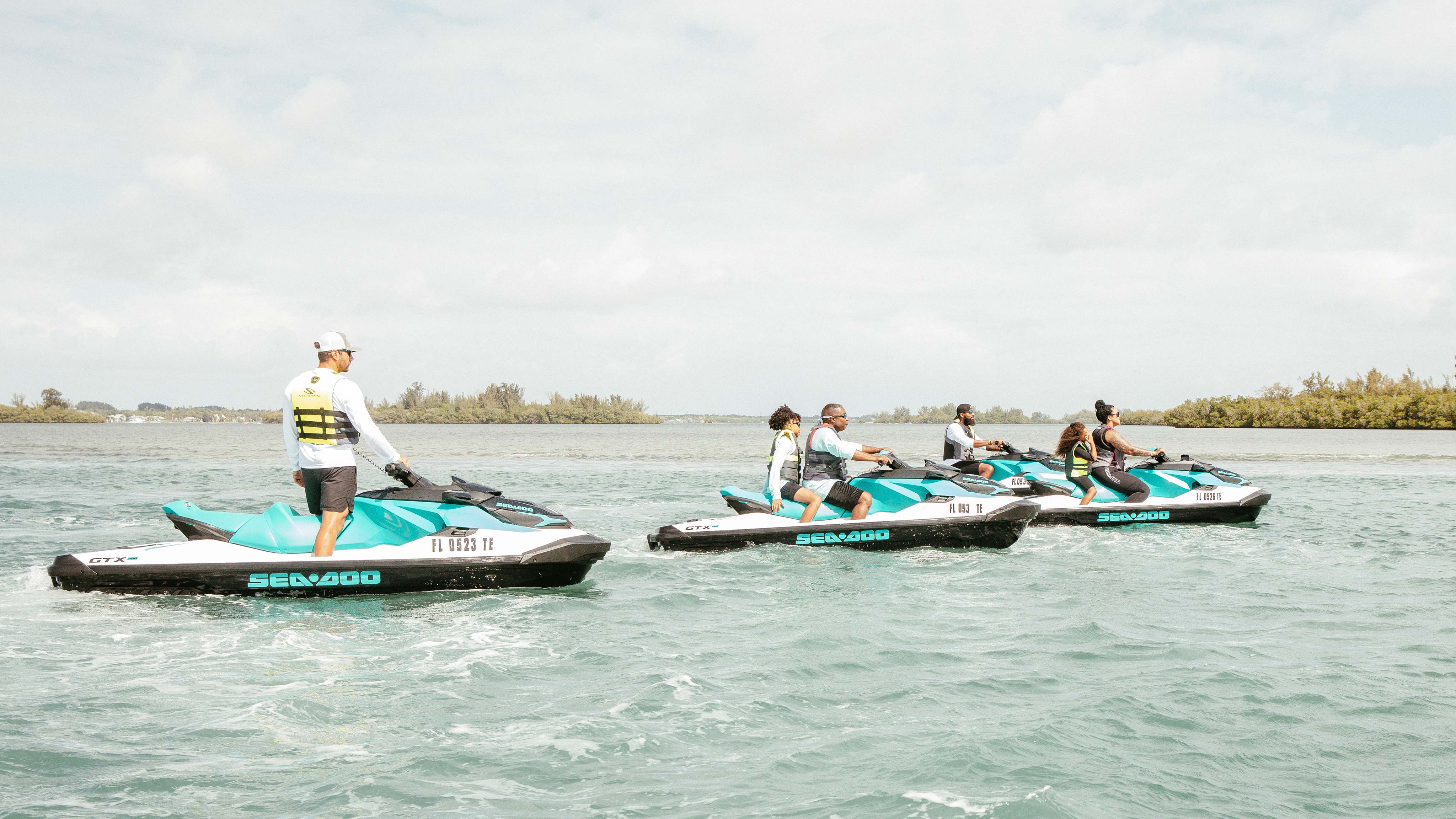 Group on a Sea-Doo adventure with Uncharted Society